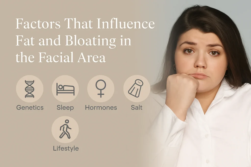 factors influence fat and bloating in the facial area